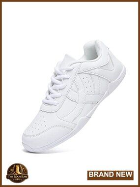 Danzcue Cheerleading Athletic Shoes PU Leather Faux Breathable Lace-Up